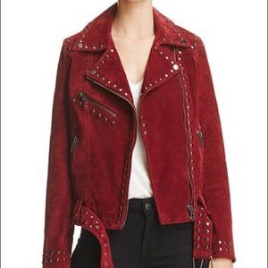 BLANK NYC Studded Suede Motorcycle Jacket NW